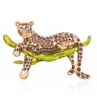 SB240 - Oil leopard Saree brooch